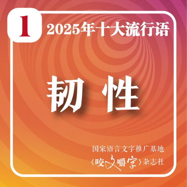 天津配资公司 2025年第一份十大流行语出炉！“韧性”榜首